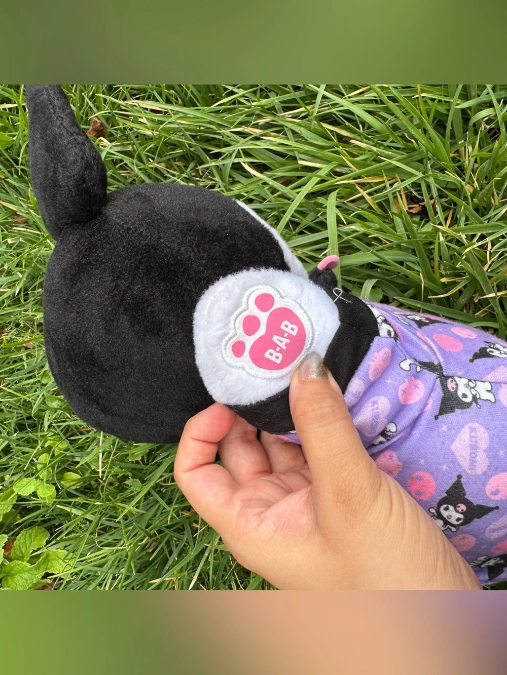 Sanrio Build A Bear Kawaii Kuromi Purple Pajama Clothes Plush Stuffed Animal